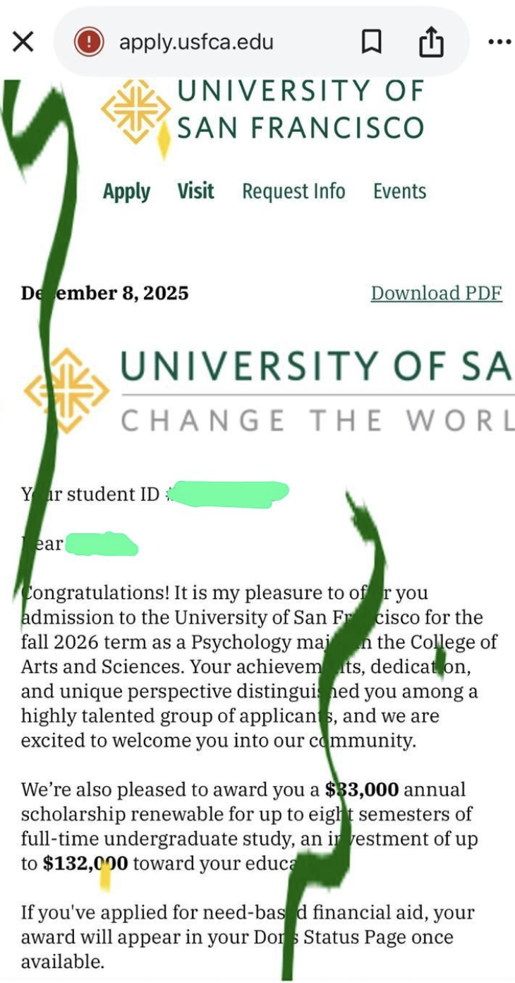 University acceptance result 08