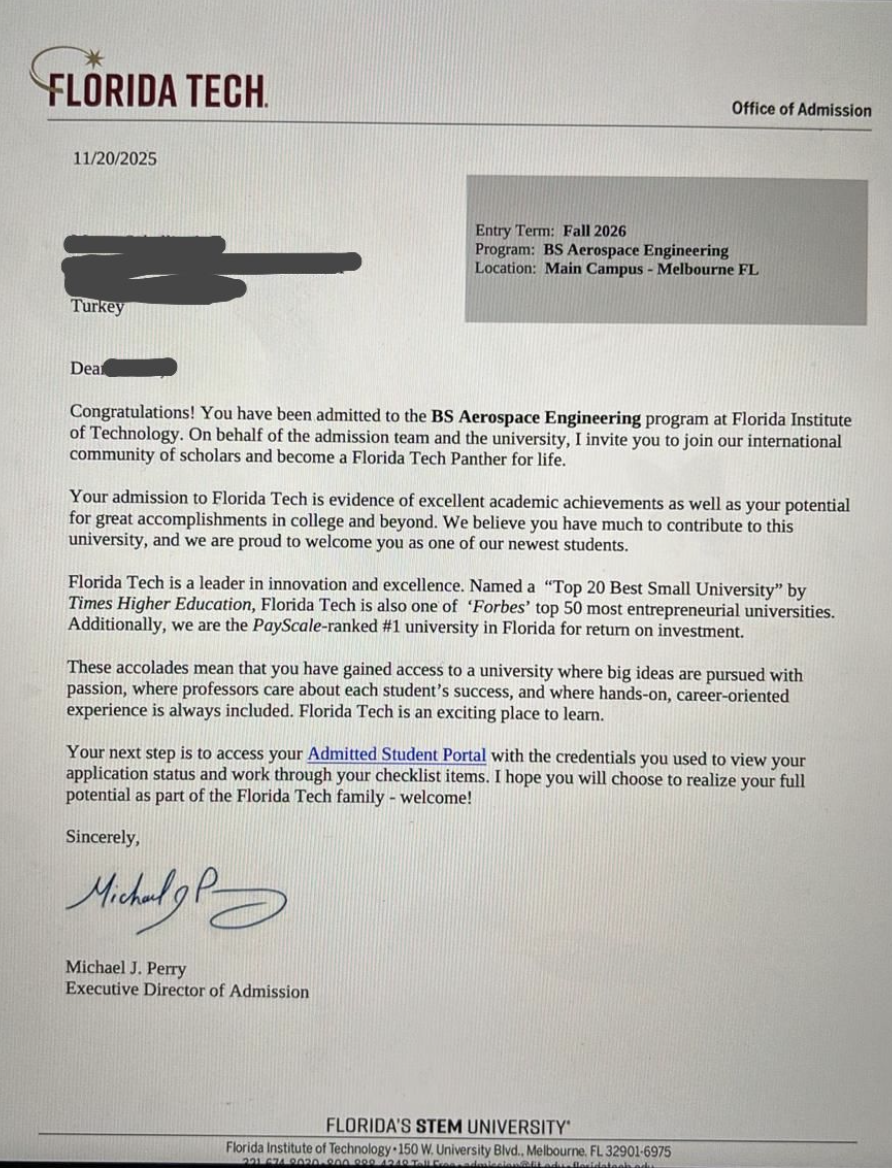 University acceptance result 11
